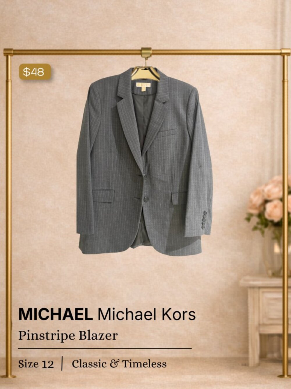 MICHAEL Michael Kors Pinstripe Blazer